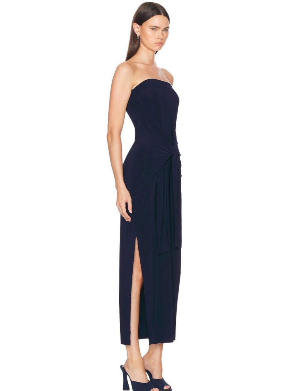 NORMA KAMALI Strapless All in One Side Slit Gown ( NWT MEDIUM)